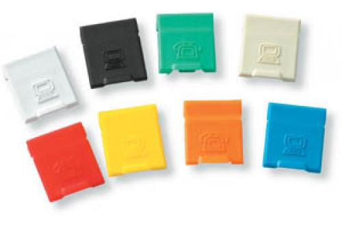 Keystone Jack Dust Covers and Icon Tabs