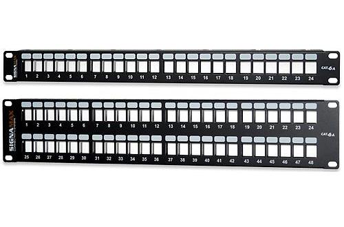 Category 6A Field-Configurable Unloaded Patch Panels 