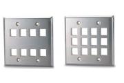 Double-Gang Stainless Steel Faceplates 