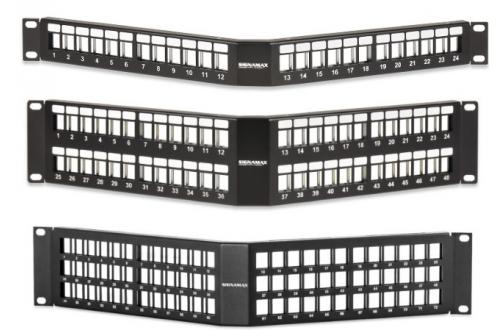 High-Density Field-Configurable Angled Patch Panels